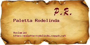 Paletta Rodelinda névjegykártya